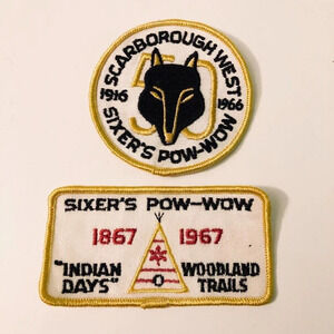 Vintage Lot of  2 Boy Scouts Canada Scarborough West Patch Sixers Pow Wow